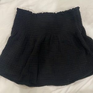 STARK X WOMEN'S POPLIN ELASTIC SHIRRING MINI SKIRT SIZE XS